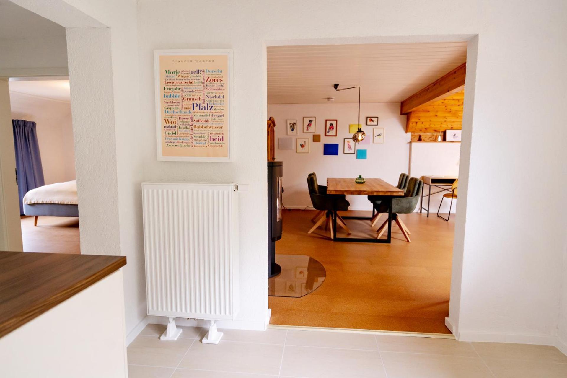 Birds-Nest Ferienwohnung Balkon Kaminofen Darstein Bagian luar foto