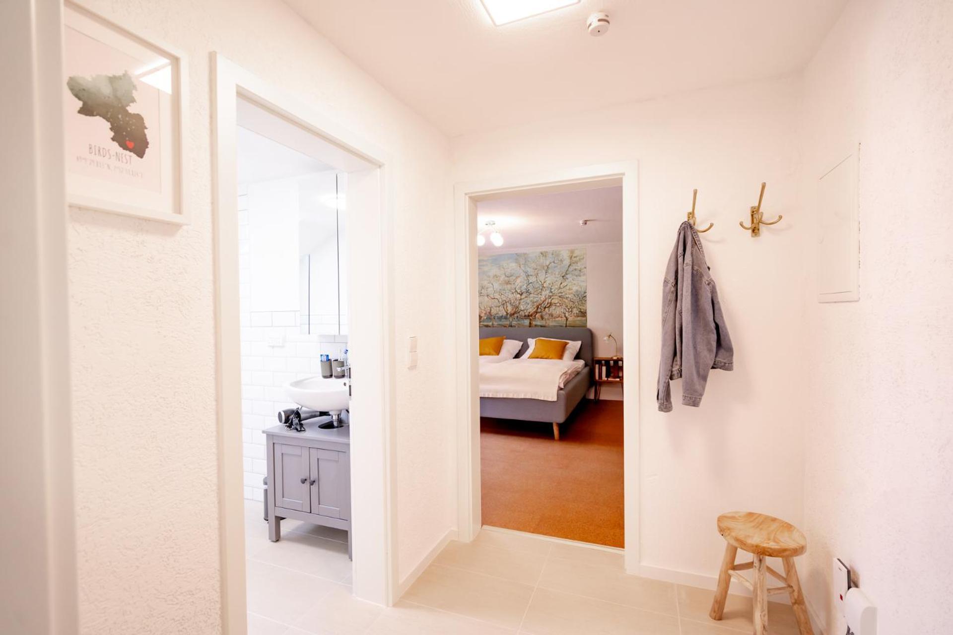 Birds-Nest Ferienwohnung Balkon Kaminofen Darstein Bagian luar foto